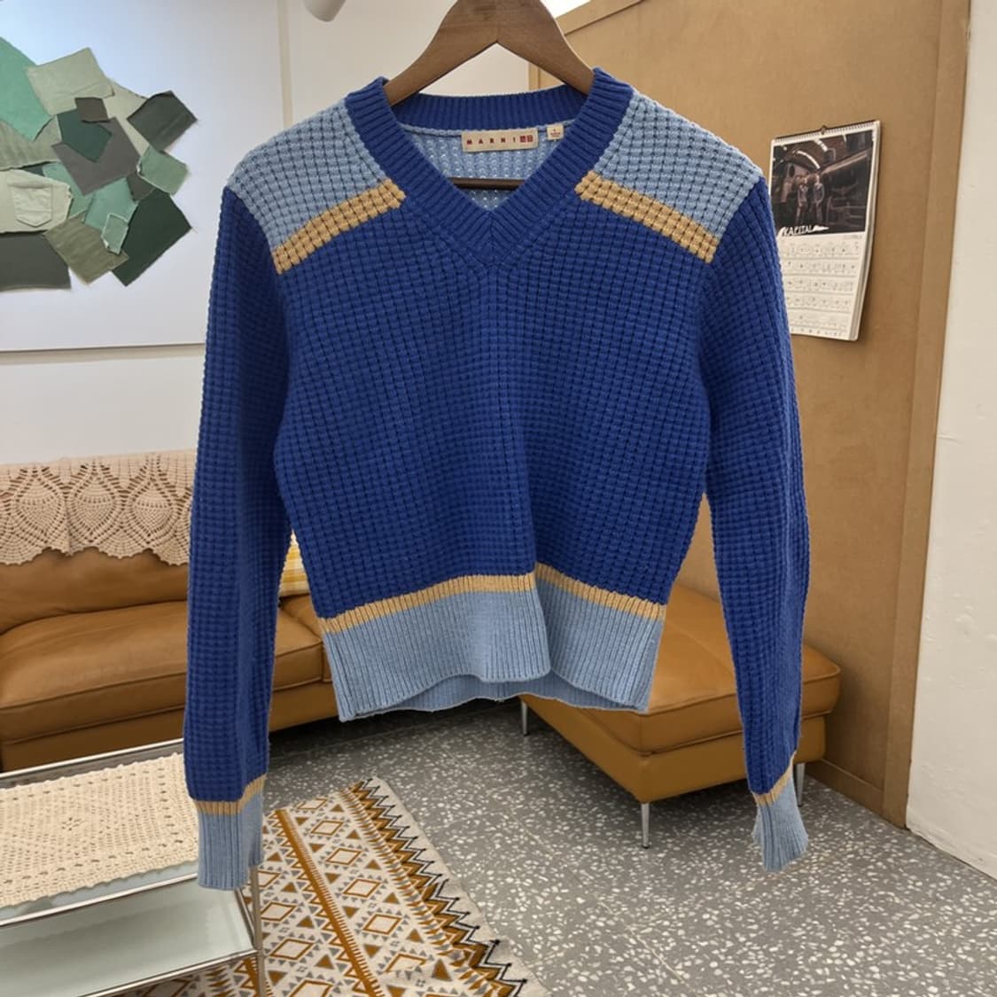 유니클로X마르니 레트로 키치 팝콘 뜨개 니트 L C10622 상품이미지3