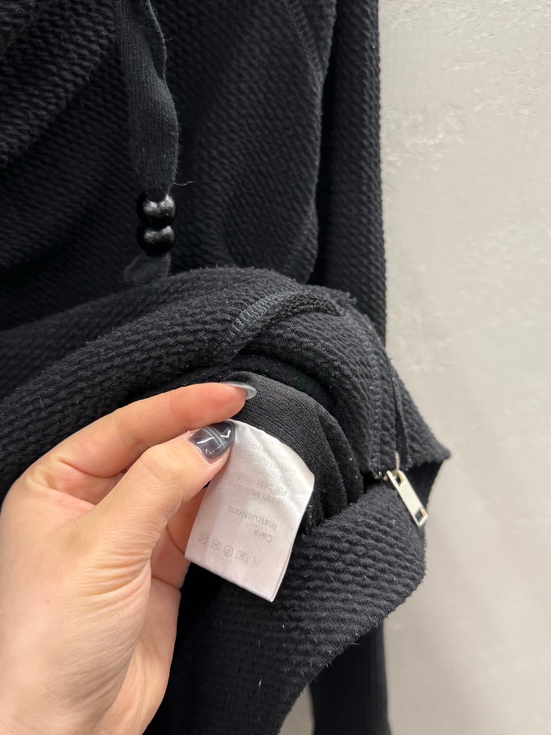 hugyourskin 허그유어스킨 후드집업 블랙 상품이미지6