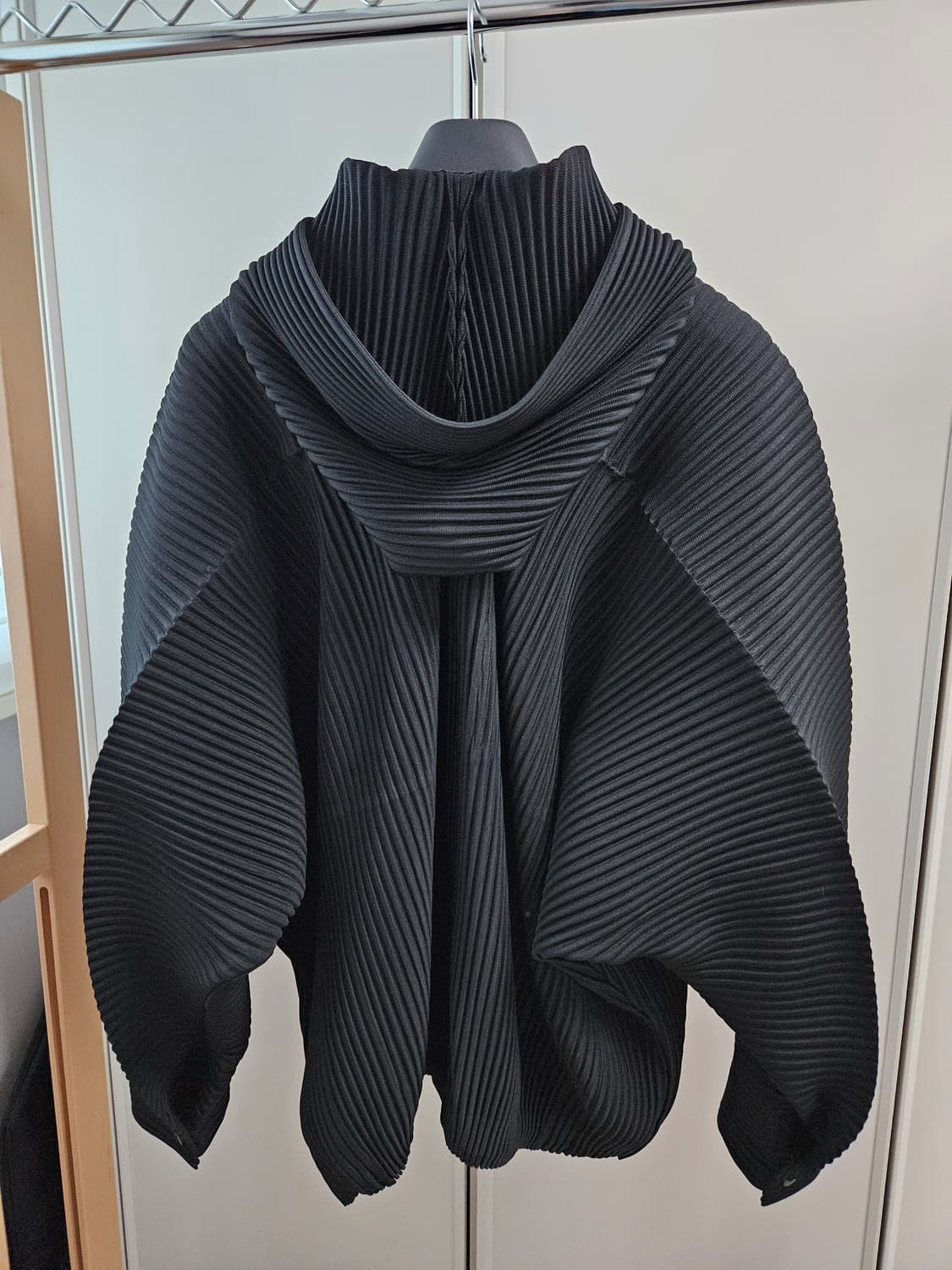 옴므플리세/ 25년 5월 먼슬리 오버사이즈 후드 집업 블랙/ 3 상품이미지3