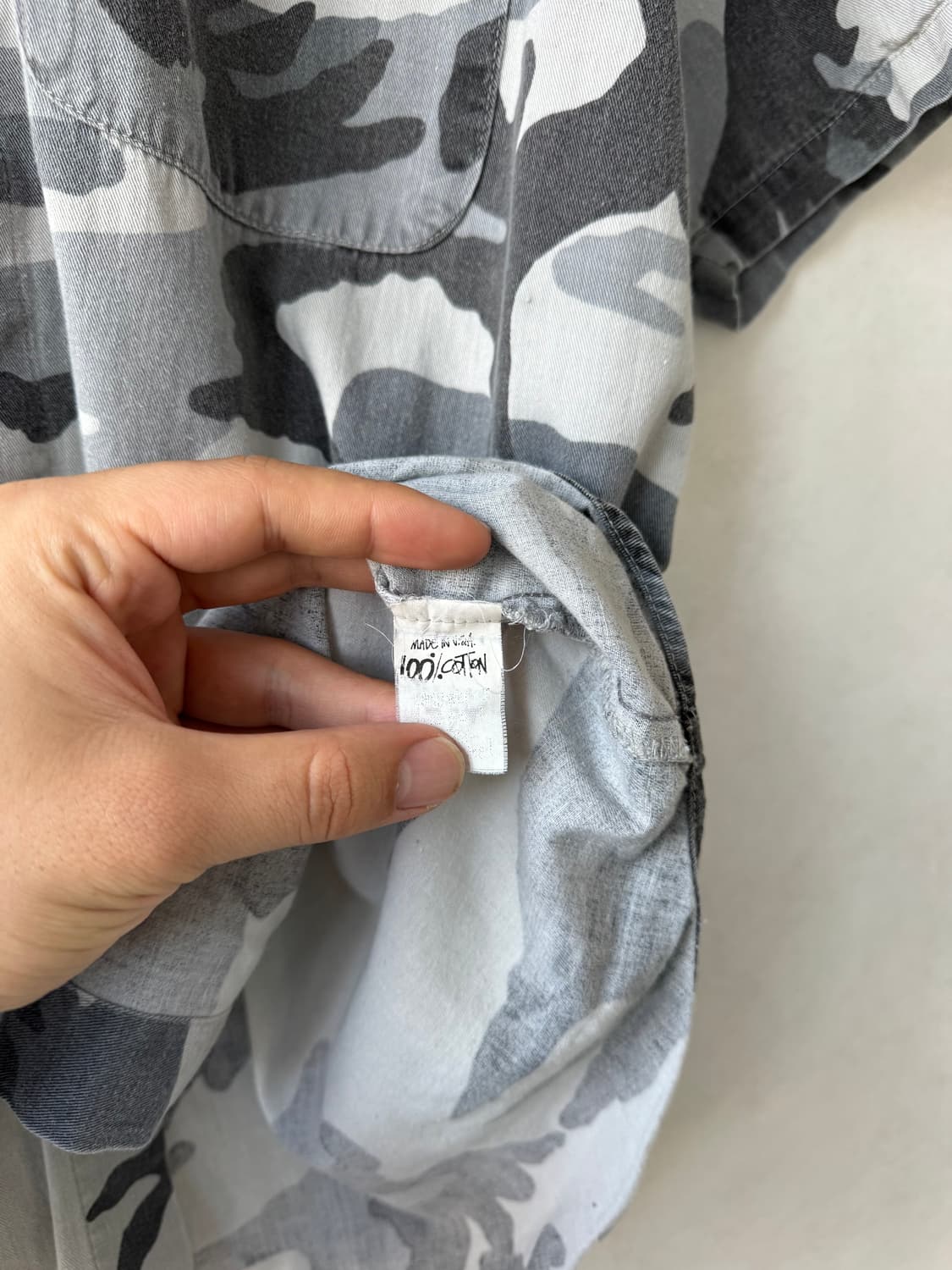 90s 스투시 카모 하프셔츠 상품이미지6