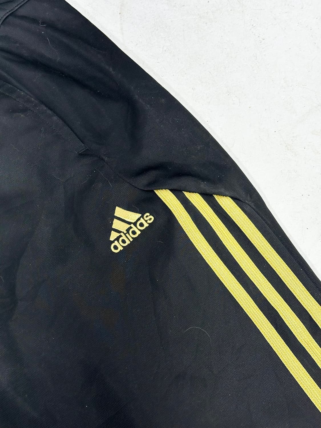 아디다스 블랙 골드 삼선 와이드 추리링 트레이닝 팬츠 M 상품이미지6