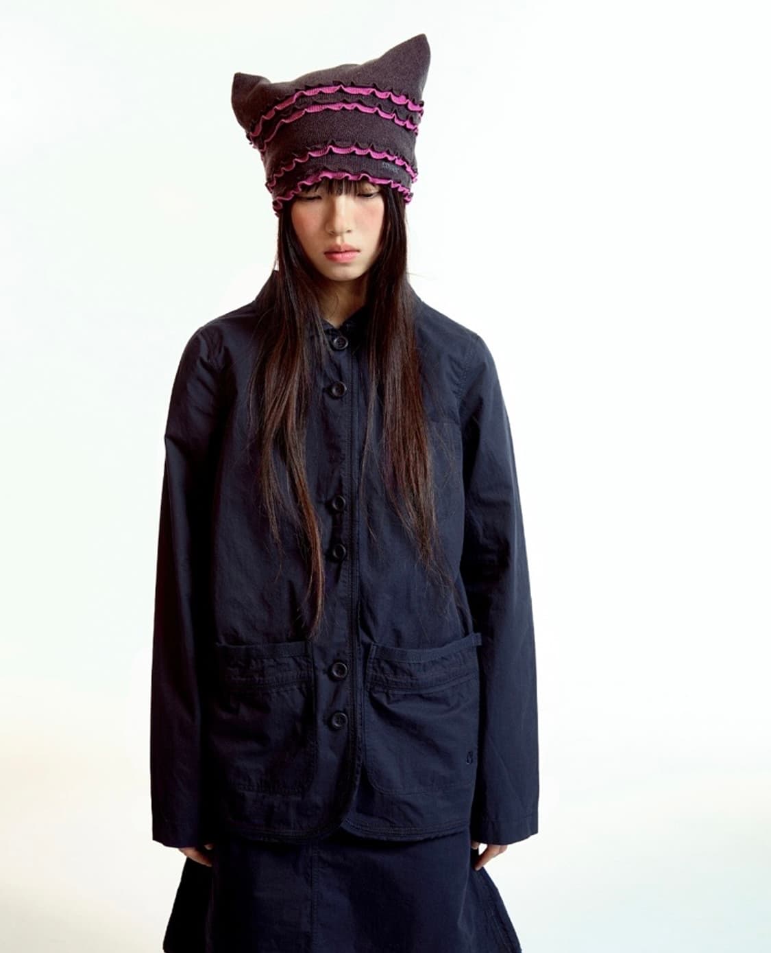 코이세이오 RAW EDGE CAT BEANIE BROWN 상품이미지2