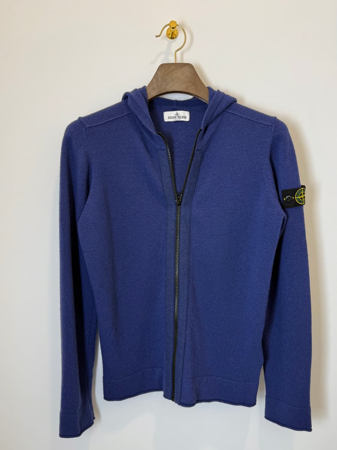 스톤아일랜드 주니어 니트 후드집업 블루 상품이미지2
