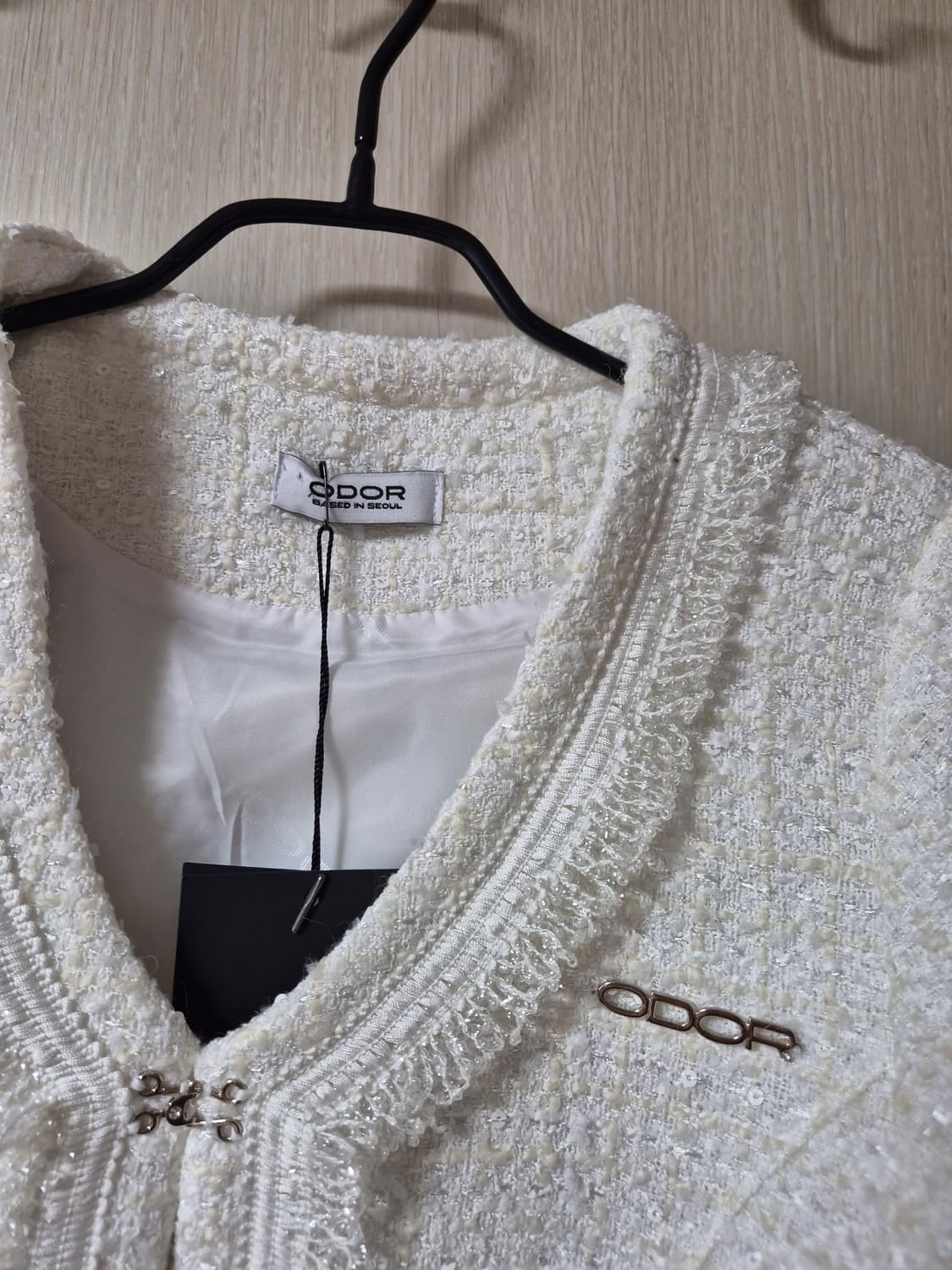 (새제품) 오도어 트위드 크롭 자켓 크롭가디건 25년 상품이미지5