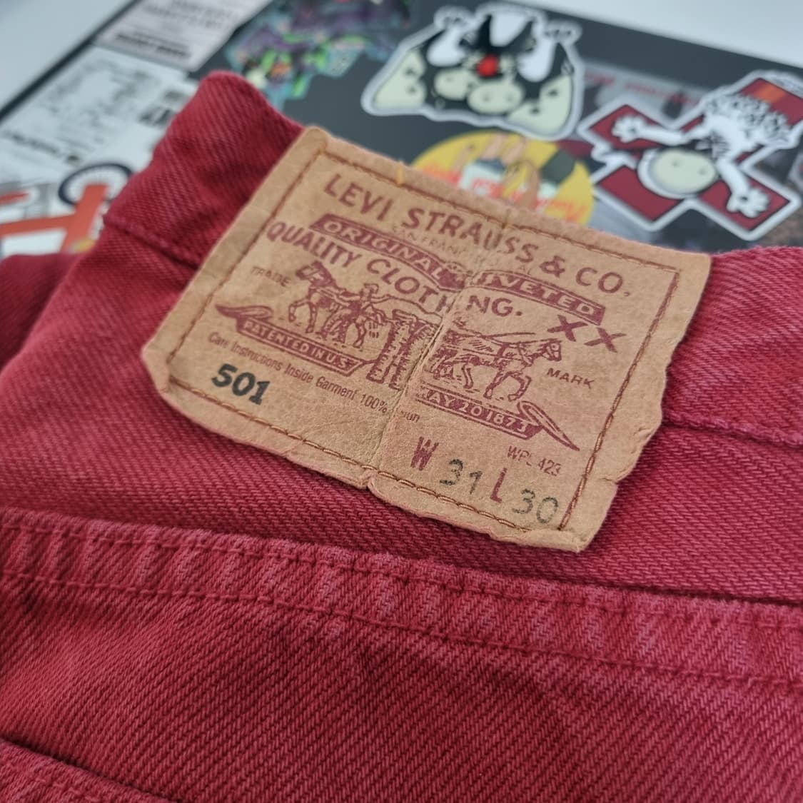 리바이스 31 x30 레드 슬림핏 상품이미지3