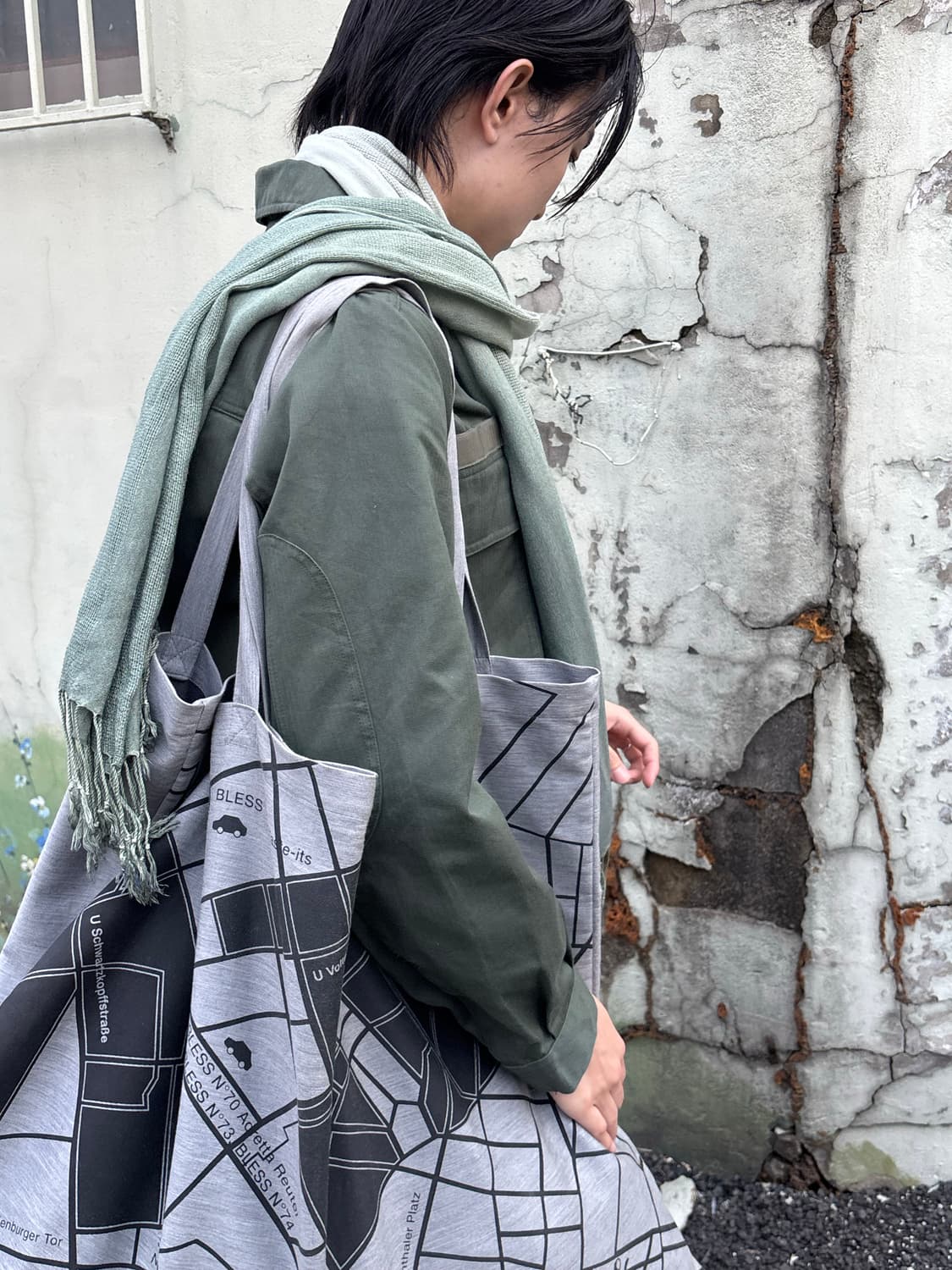 그린 그라데이션 스카프 상품이미지1