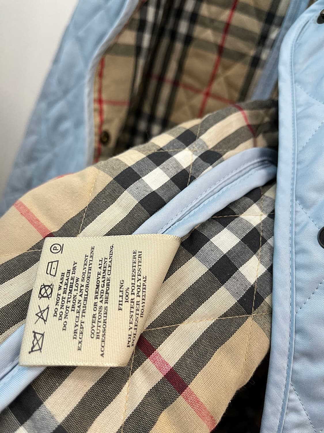 여) 버버리 런던 라이트블루 퀼팅자켓  상품이미지8