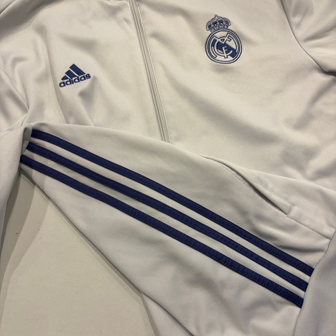 [M] 16s 아디다스 레알마드리드 트랙탑 화이트 져지 집업 C461 상품이미지5