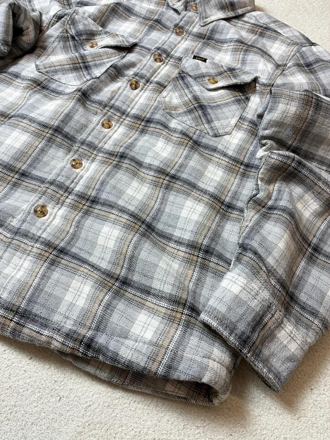 Lee 리 00's 레트로 체크 융털 셔츠 자켓 PN7882 상품이미지4
