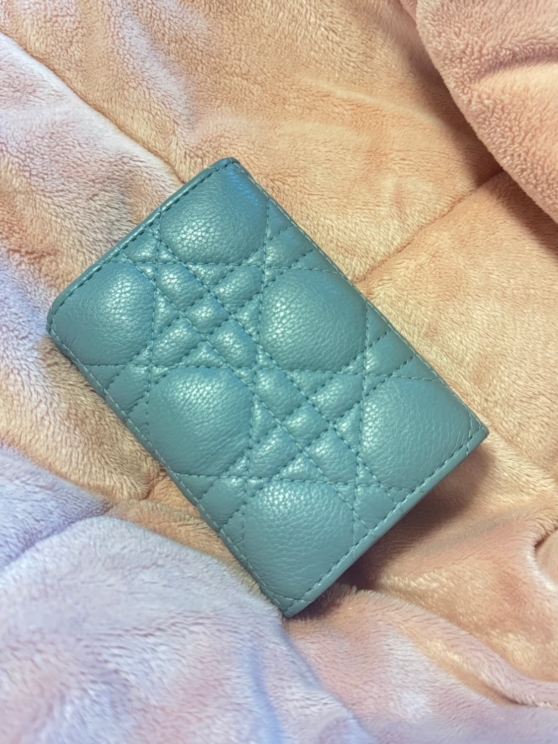 디올 카로 글리신 클라우드 블루 반지갑 상품이미지5