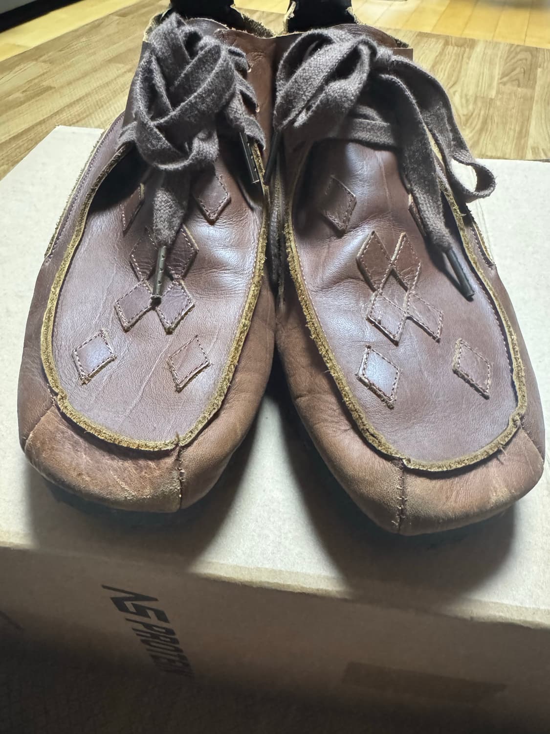 폴리테루 스티치드 왈라비 레더브라운[3] 상품이미지2