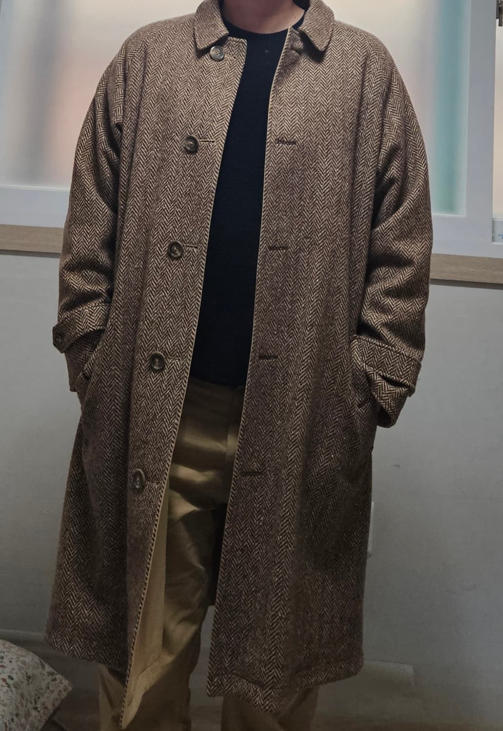 폴로 리버시블 헤링본 발마칸. 105~110 상품이미지6