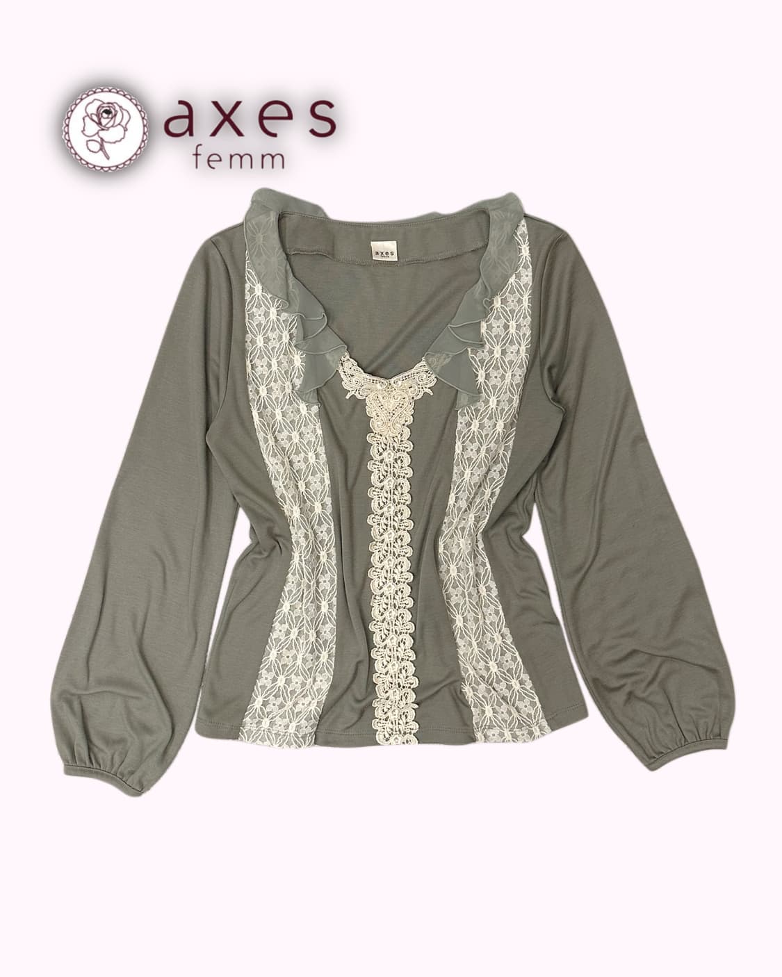 green lace frill t-shirt 상품이미지1