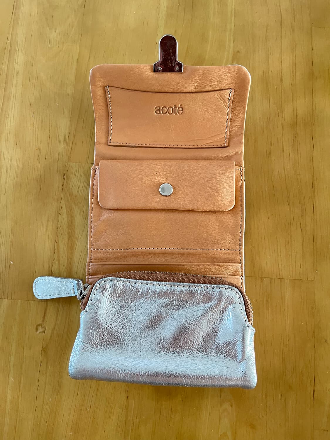 파리에서 구입한 지갑 acote 실버 천연가죽 상품이미지5