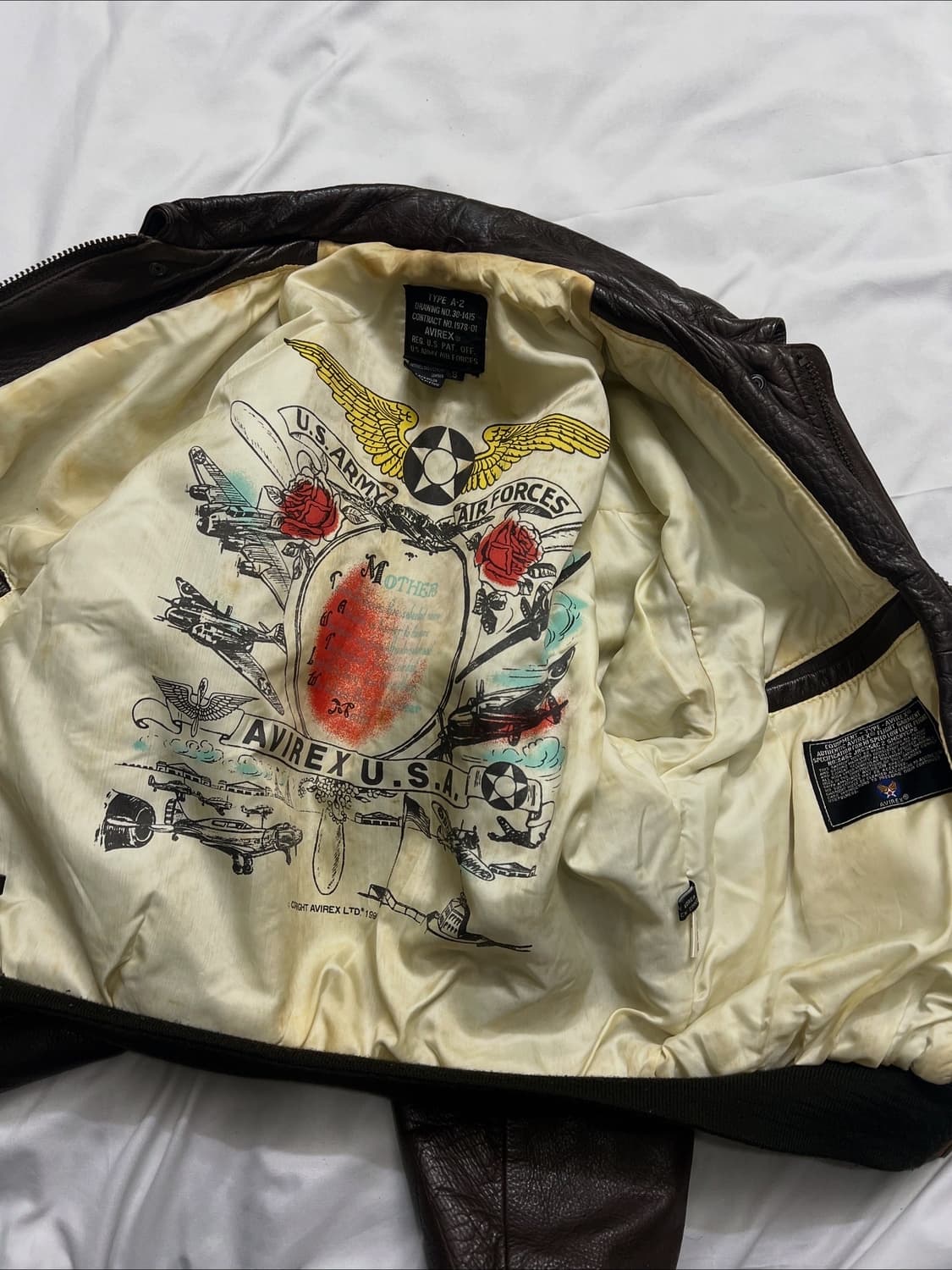 아비렉스 A-2 가죽자켓 상품이미지8