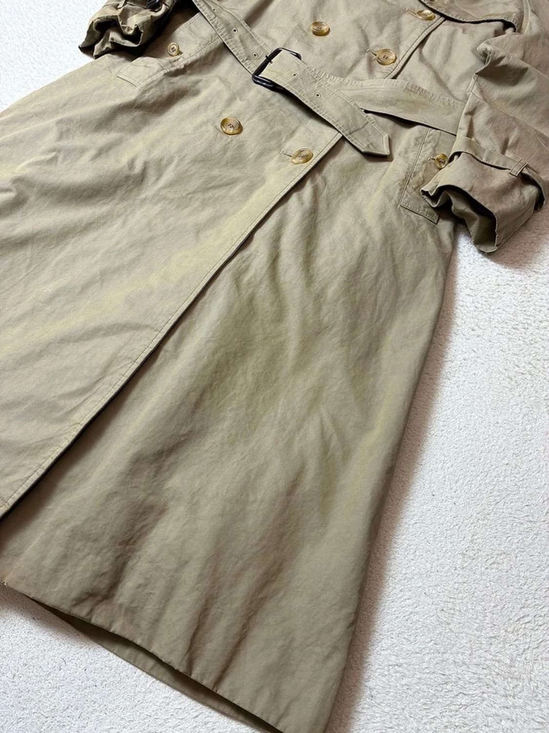 버버리 90's 재팬 벨티드 견장 롱 트렌치 코트 PN7566 상품이미지4