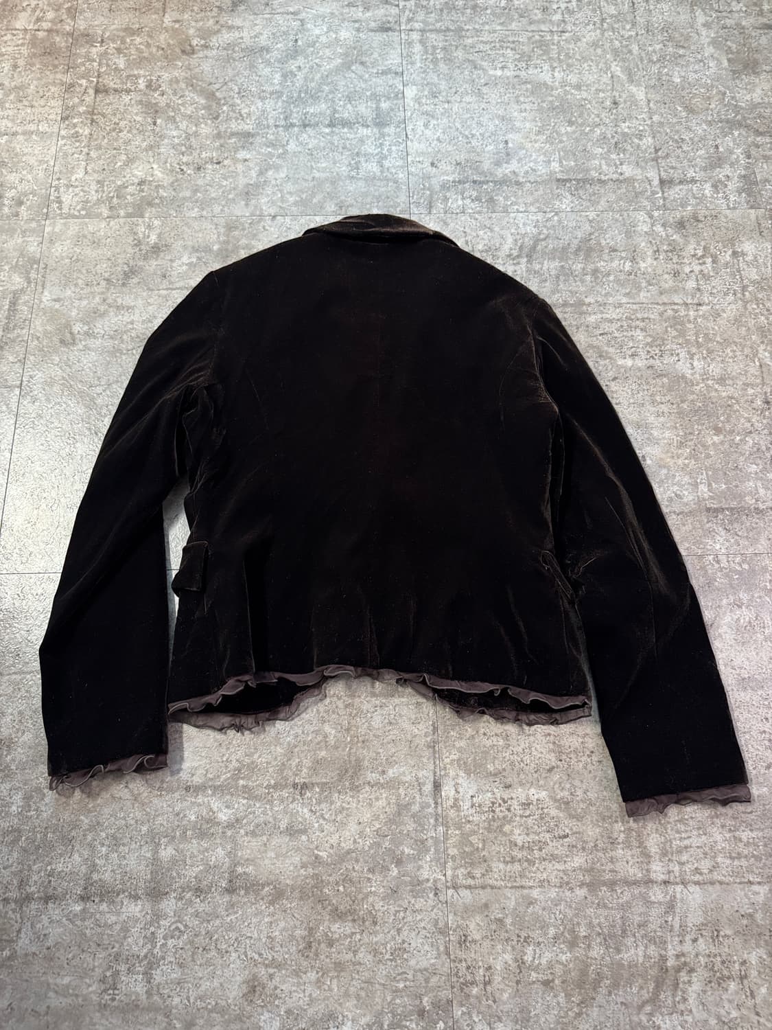 러플 레이어드 벨벳 자켓 상품이미지4