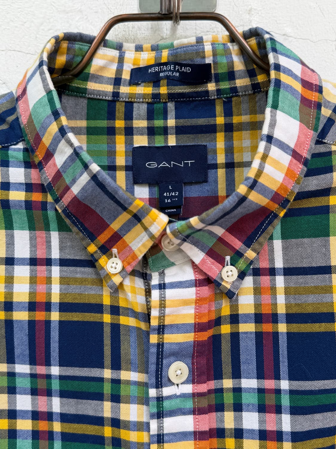 Gant 간트 헤리티지 플래드 체크 긴팔 버튼 다운 셔츠 L 상품이미지2