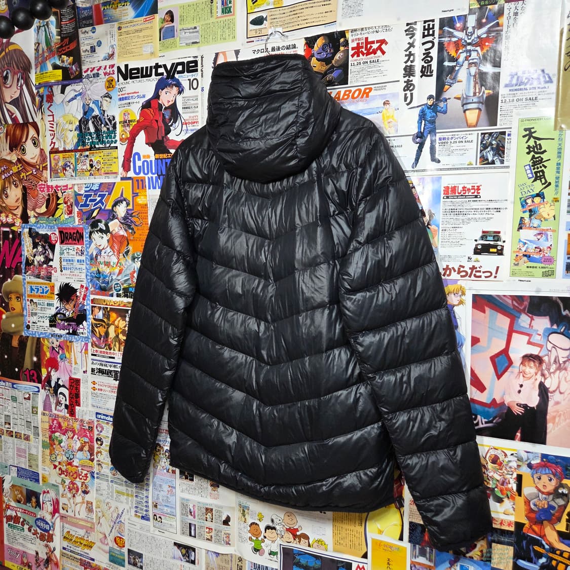 나이키 블랙 구스다운 후드 경량 패딩 상품이미지5