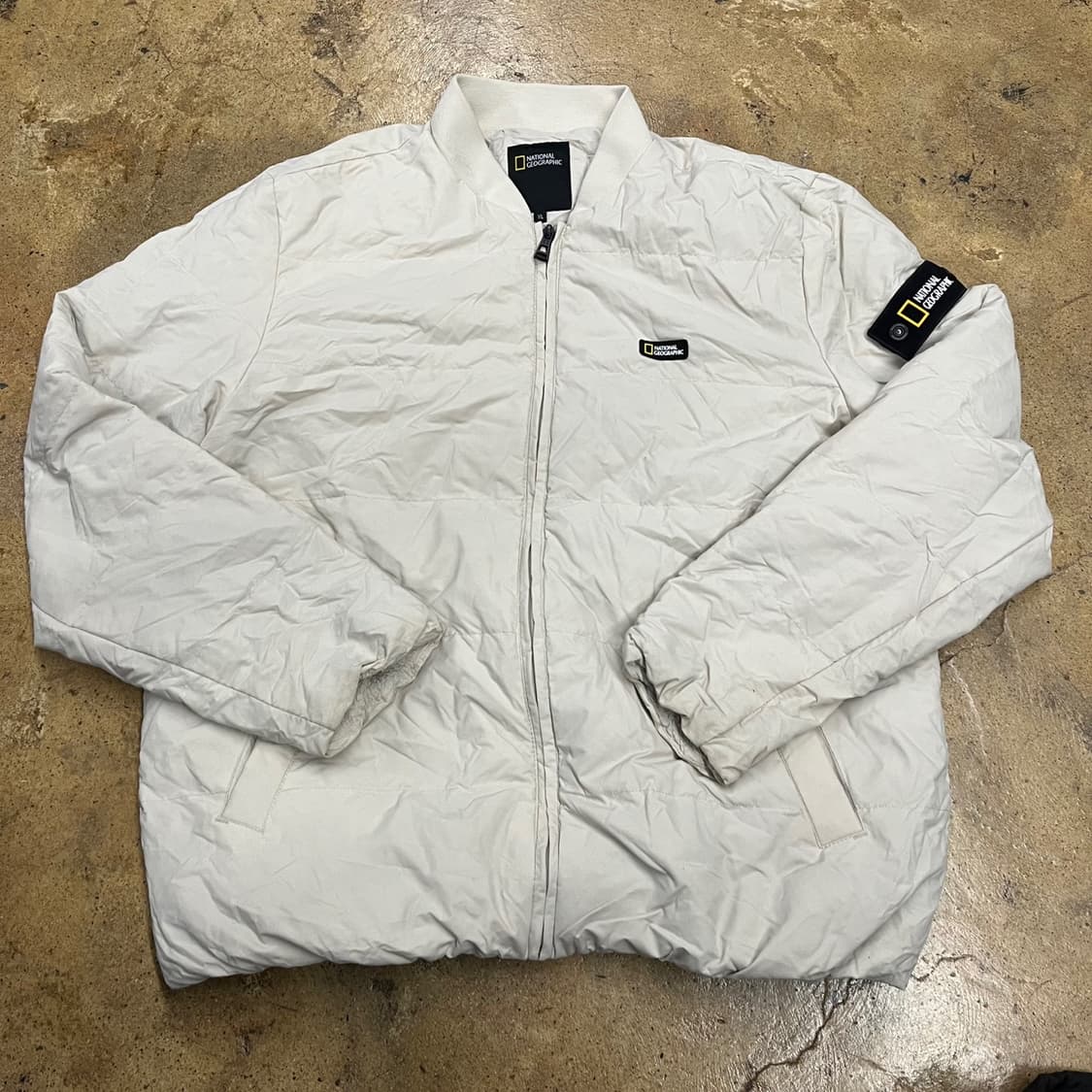 [정품/XL] 내셔널지오그래픽 아이보리 패딩 자켓 b8 상품이미지2