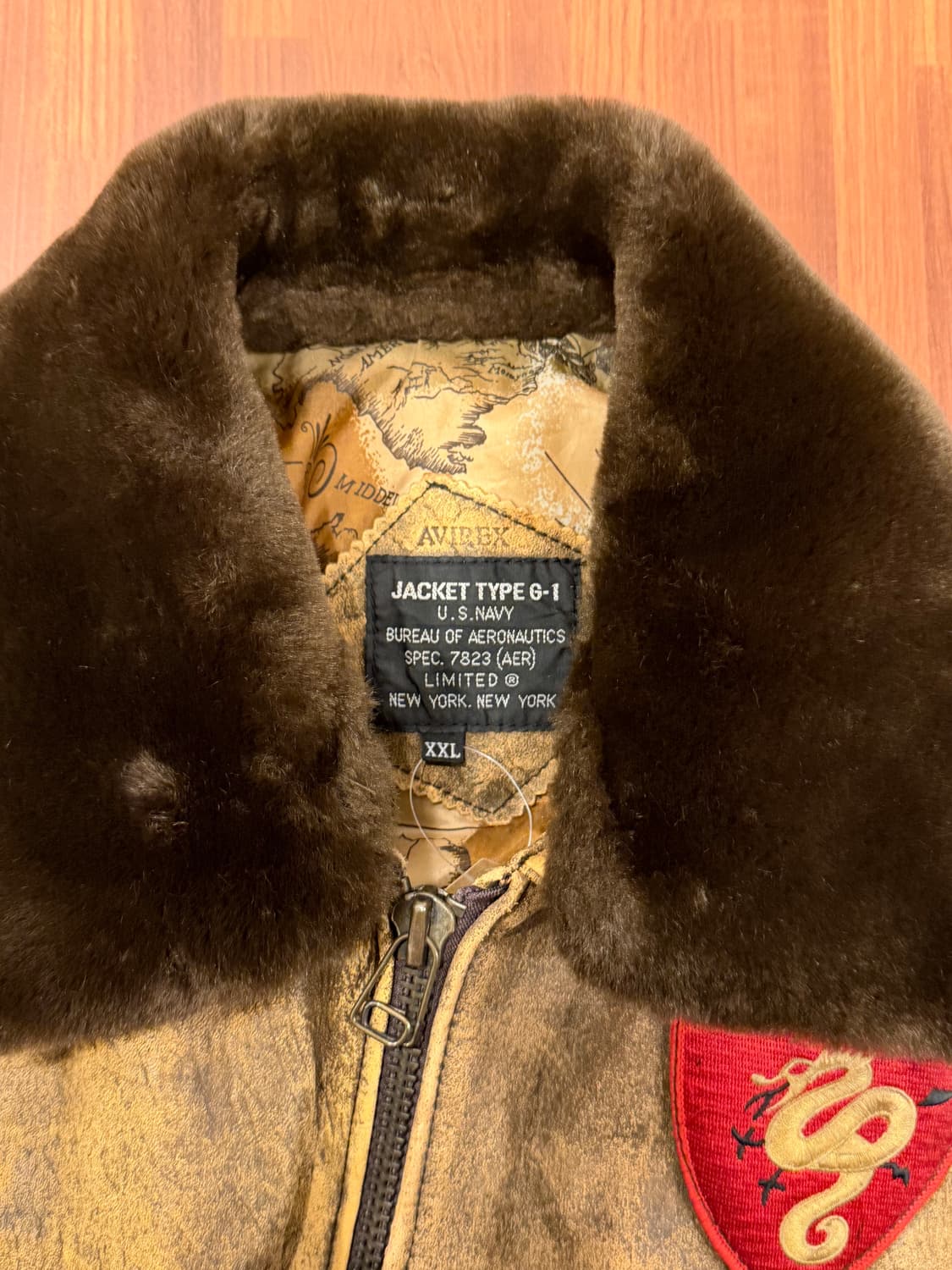 Avirex 아비렉스 미해군 G-1 레더 자켓 상품이미지10