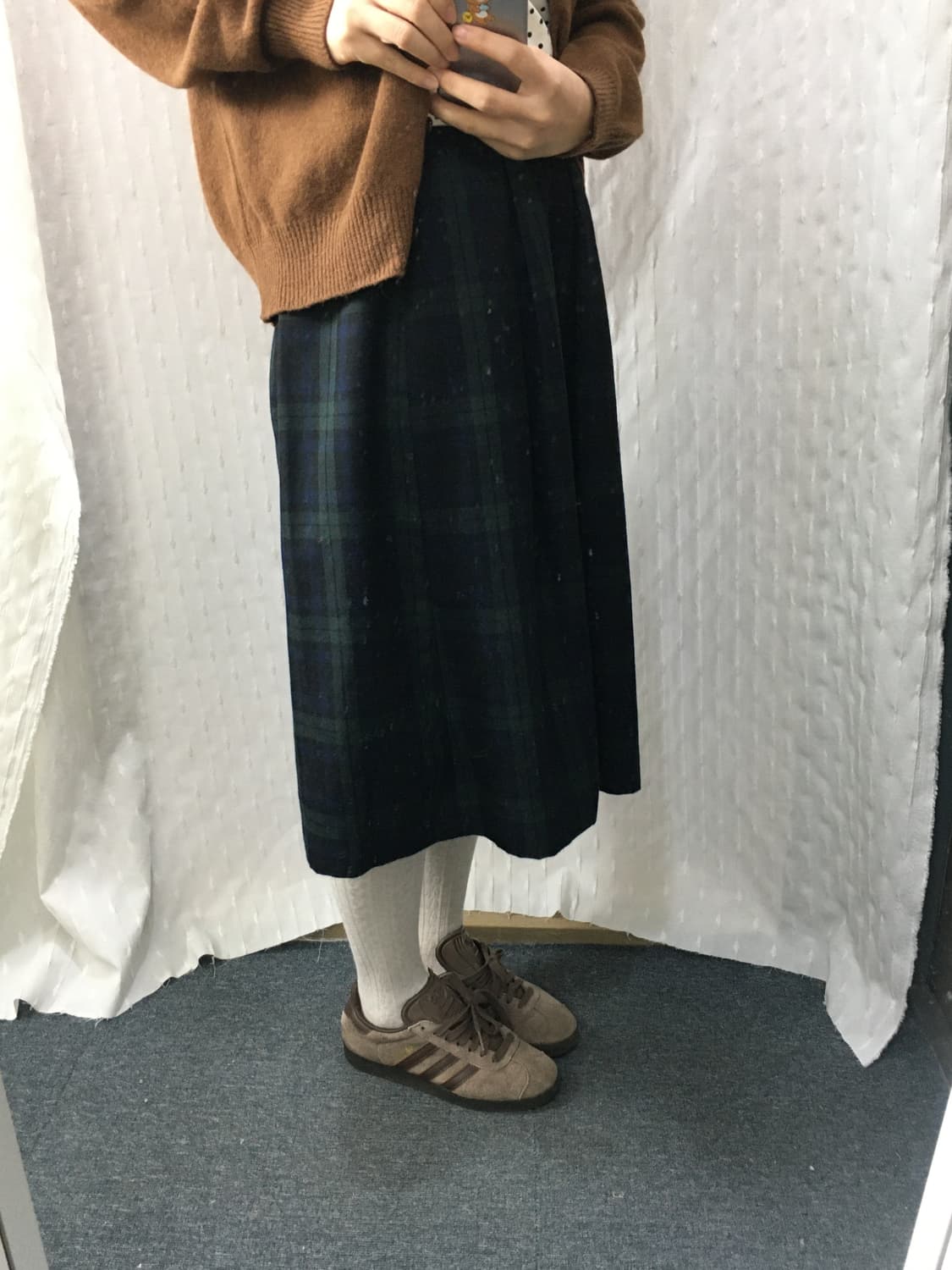 타탄체크 미디 스커트 상품이미지5