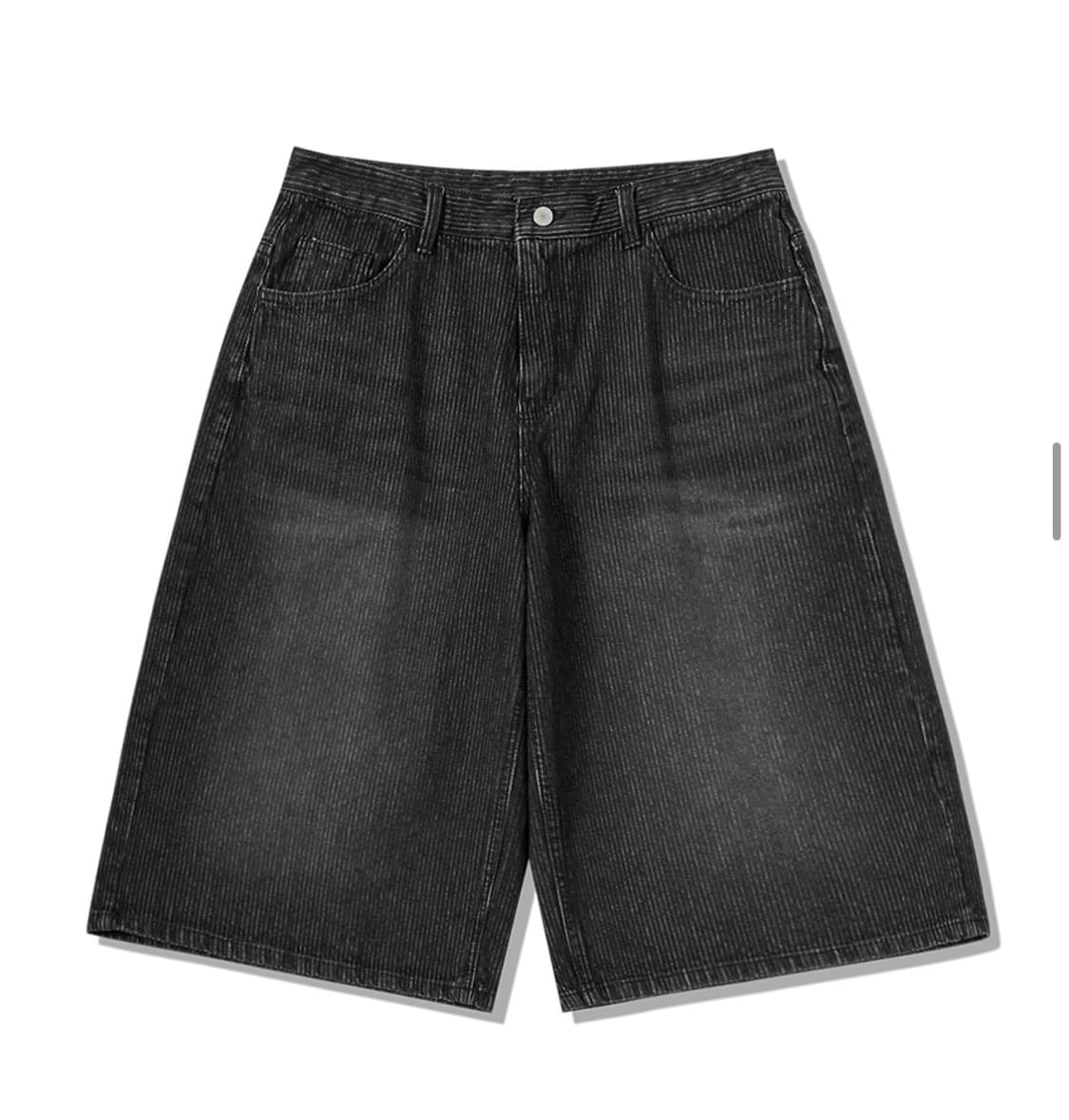 시그니처 리브드 데님 버뮤다 블랙 m 상품이미지2