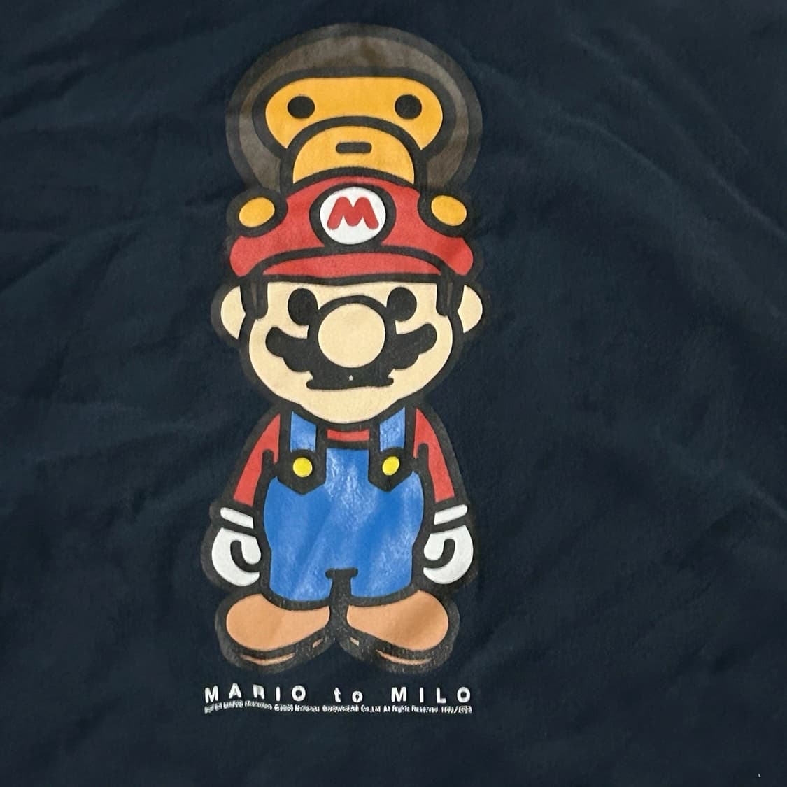 베이프 베이비 마일로 x 슈퍼 마리오 후드집업 블랙 상품이미지4