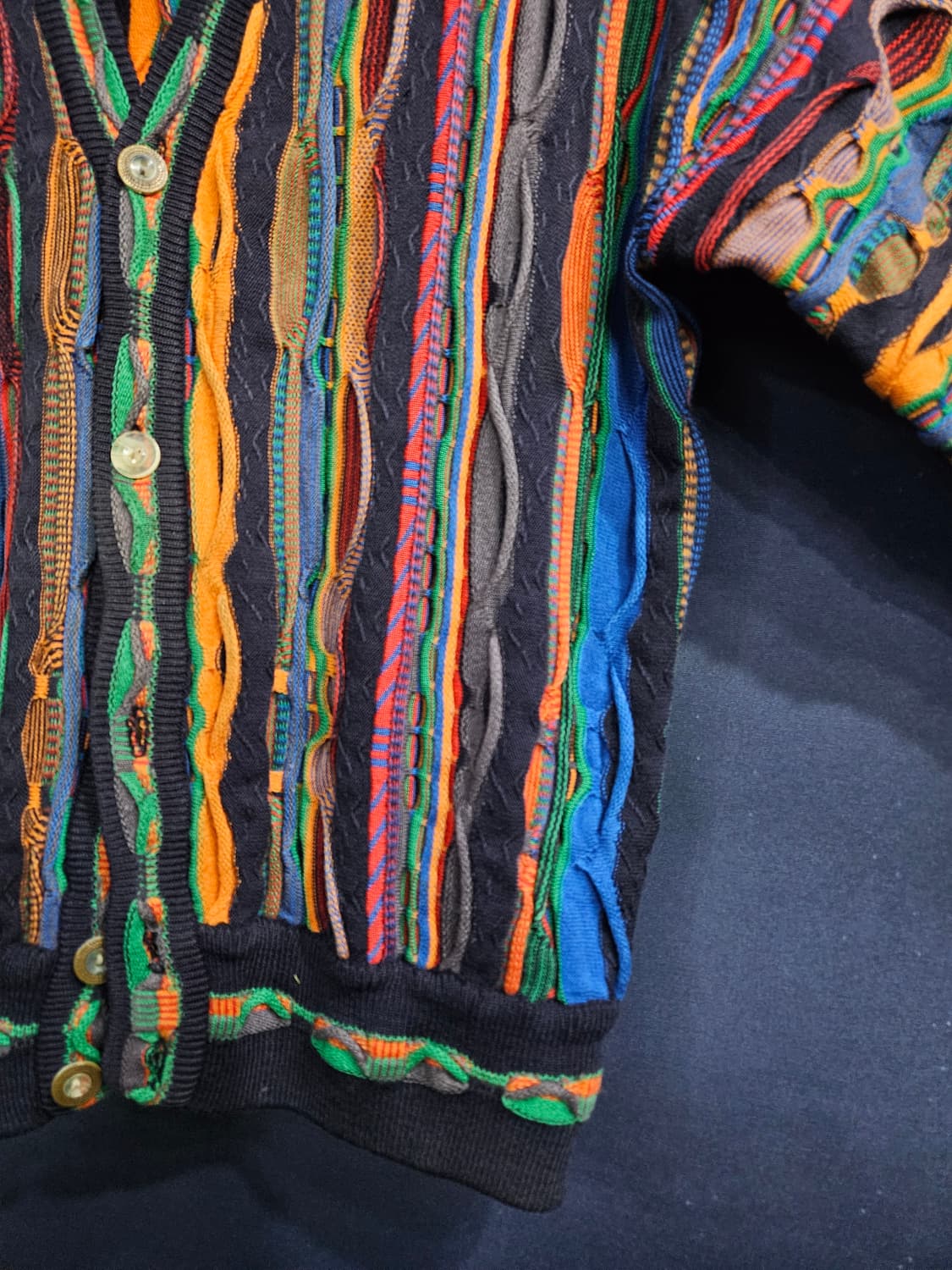 COOKI 배색 남성 세미오버핏 100 가디건  상품이미지6