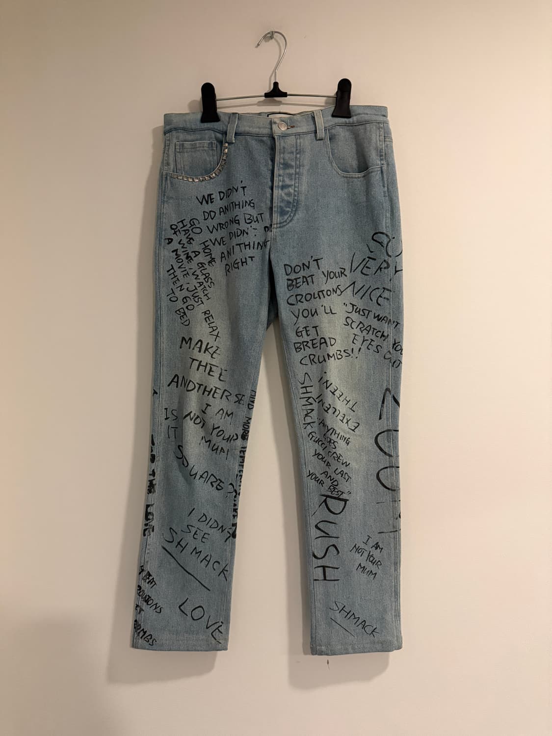 그래피티 로고 프린트 데님 진 / 구찌 미켈레 스타일 상품이미지2