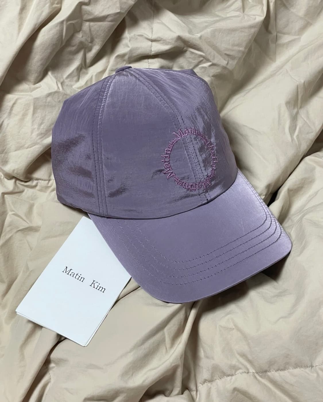 마뗑킴 볼캡 Matin kim crisp logo ball cap 상품이미지1