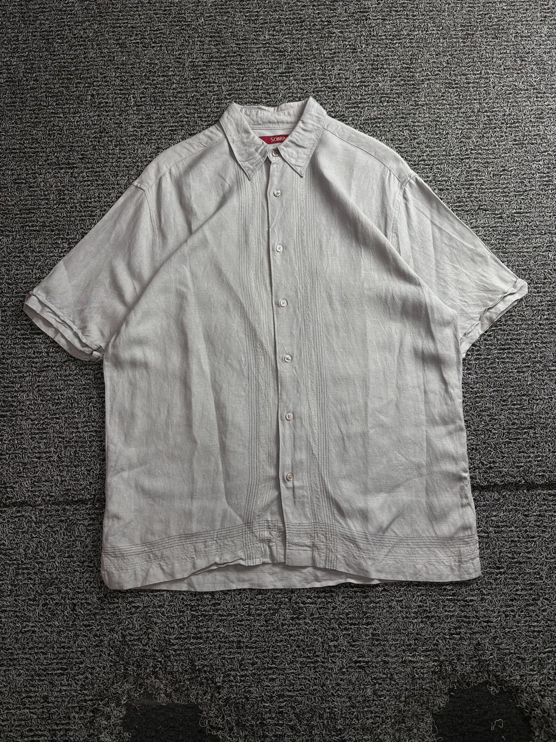 SOBRINO 아카이브 린넨 쿠바 패턴 셔츠 3984 상품이미지2