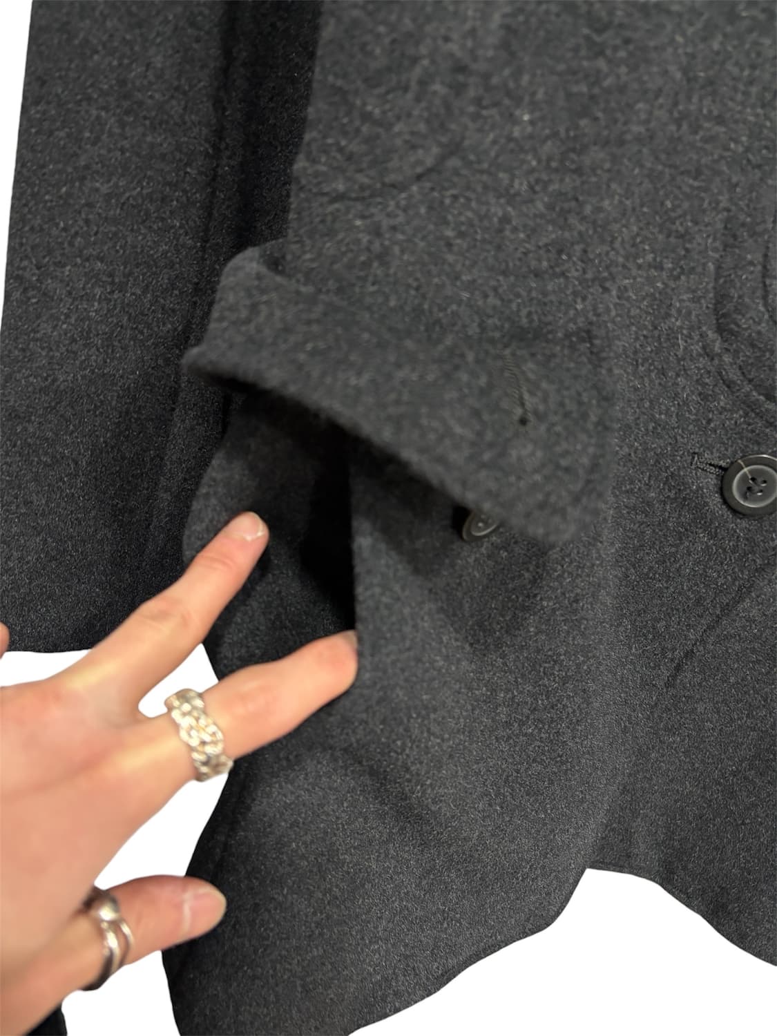 Japanese Vintage 울 혼방 하프 코트 상품이미지3