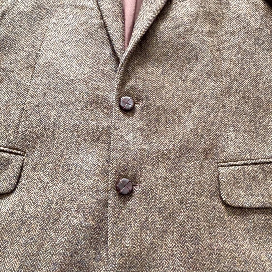 브룩스브라더스 브라운 헤링본 트위드 자켓 상품이미지4
