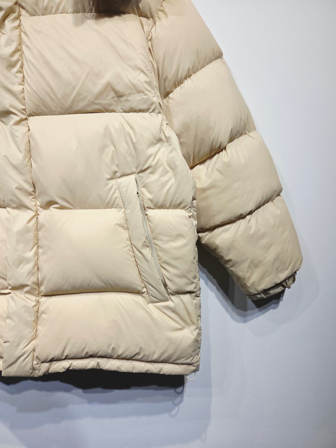 라퍼지스토어 프리미엄 덕다운 패딩 크림 상품이미지5