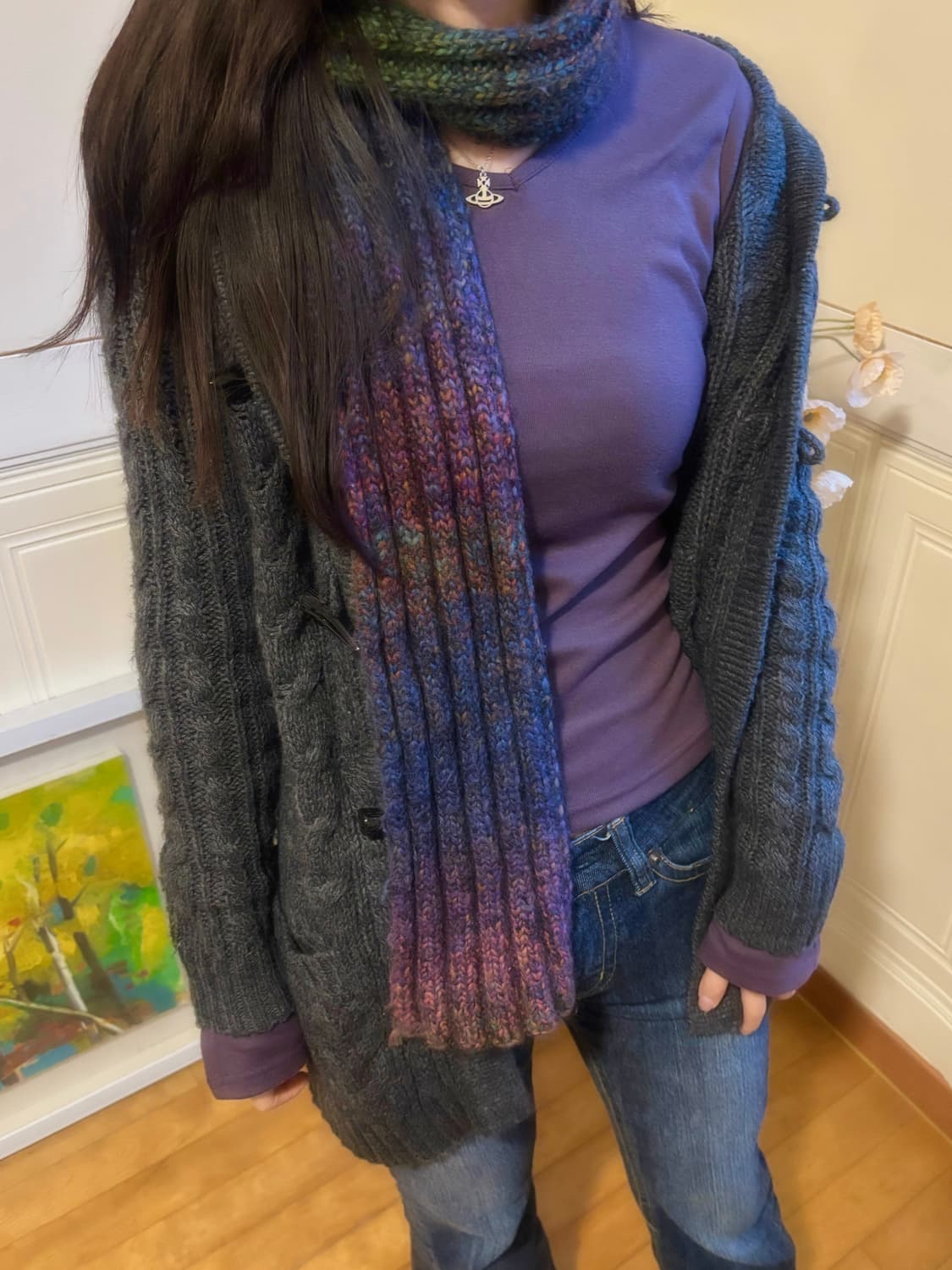 빈티지 로우라이즈 부츠컷 코디 세트 상품이미지1