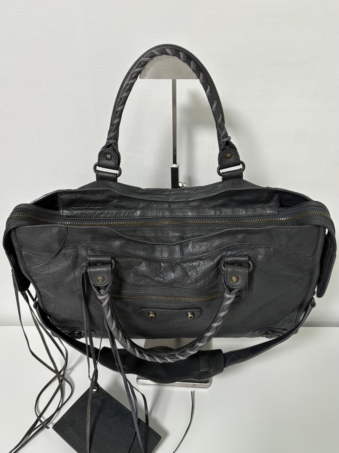 발렌시아가 시티 모터백 다크그레이 상품이미지8