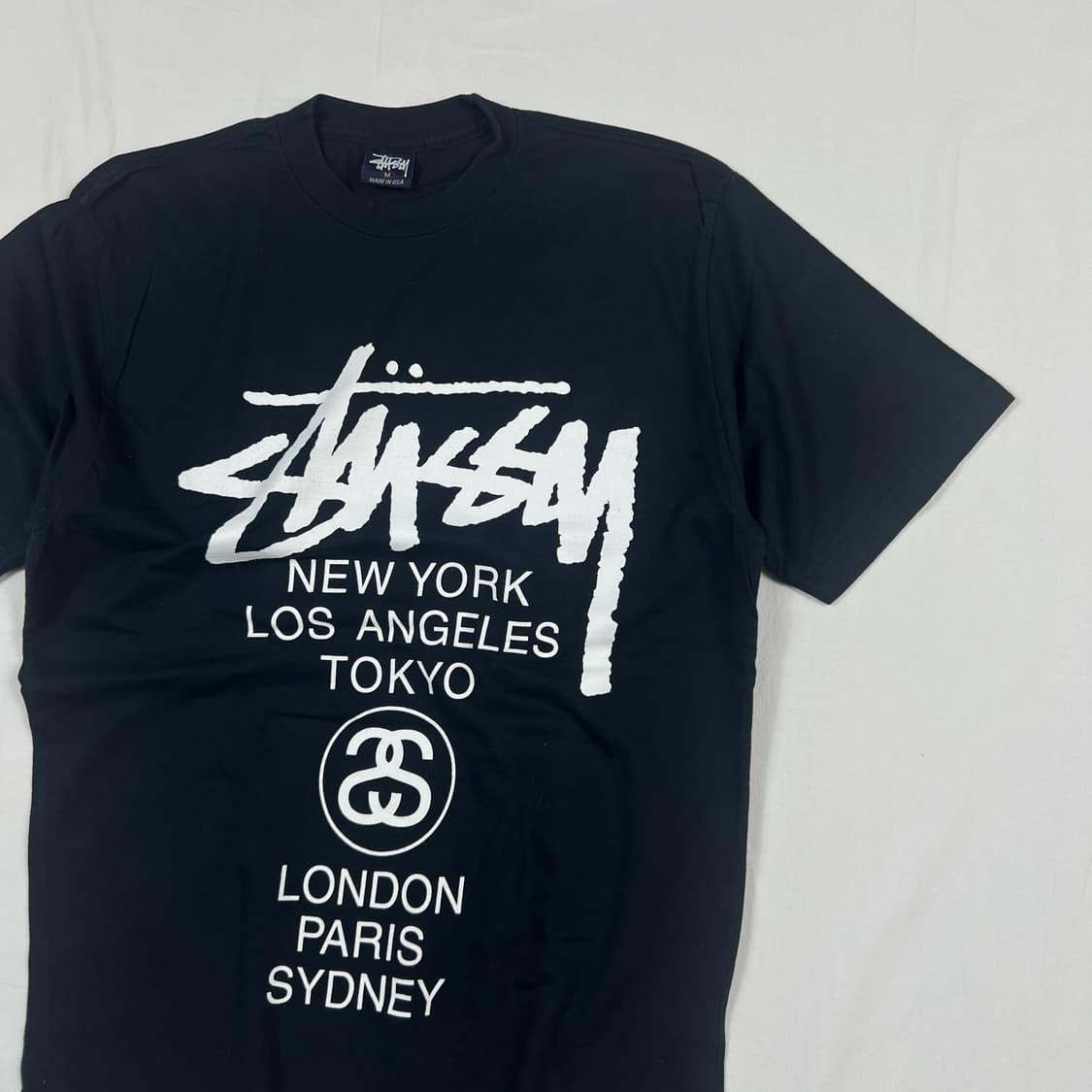 90‘s 스투시 stussy 월드투어 프린트 반팔티 상품이미지2