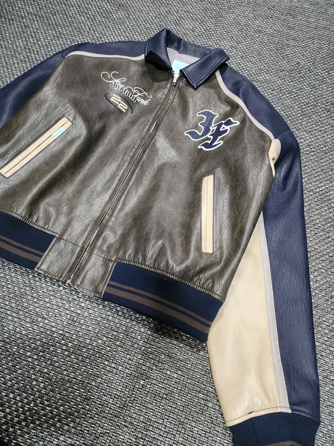 인스턴트펑크 레더 블루종 자켓 상품이미지7