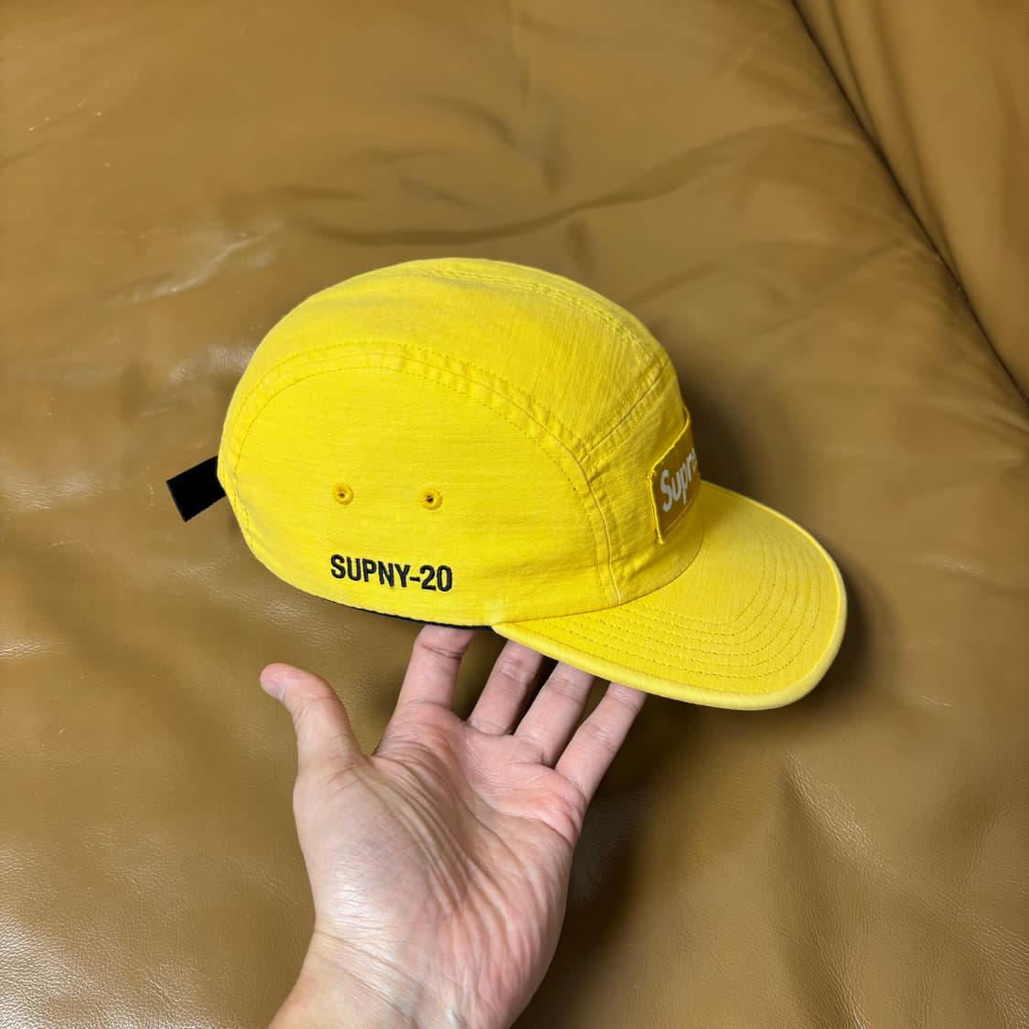 Supreme 슈프림 20ss 밀리터리 워시드 옐로우 캠프캡 모자 상품이미지4