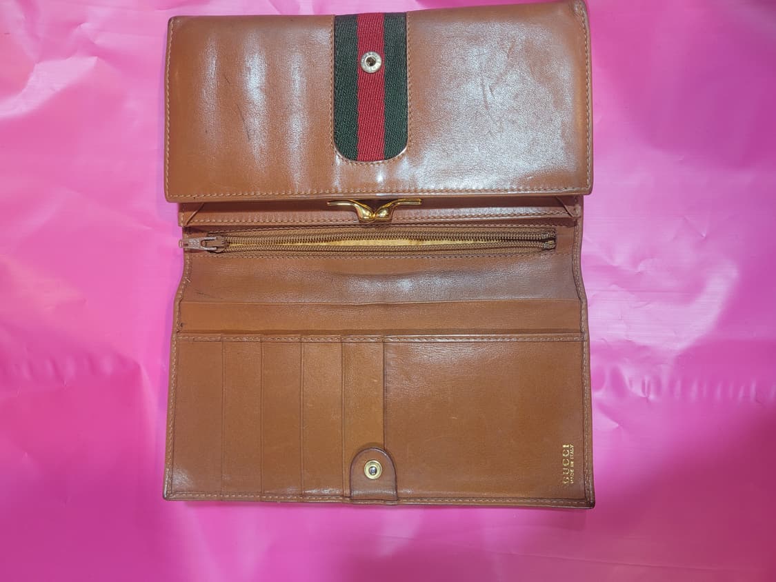 구찌 삼선 장지갑 브라운 상품이미지3