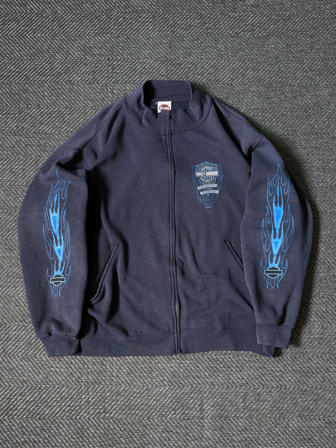 할리 데이비슨 플레임 슬리브 스웻 집업 자켓 (105-110) 상품이미지1