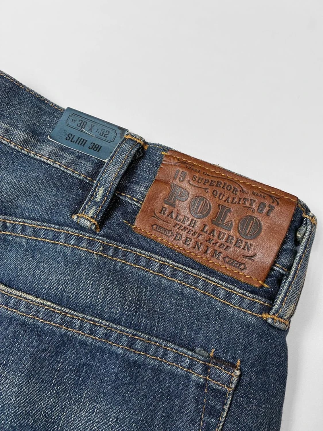 폴로 랄프로렌 가죽 패치드 페이딩 데님 팬츠 PN5404 상품이미지8