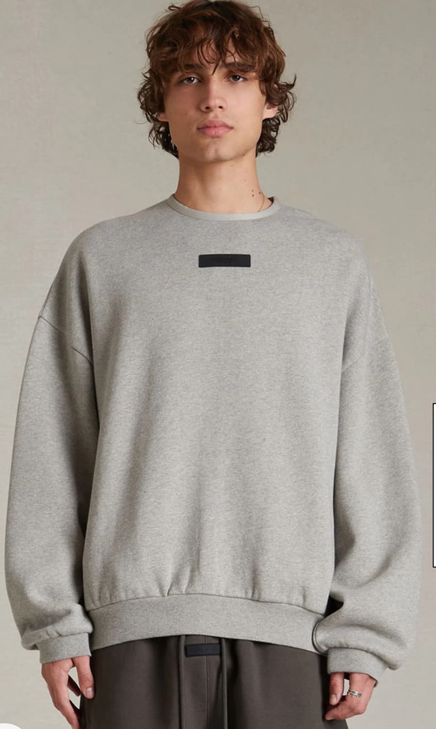 피어오브갓 에센셜 다크 헤더 오트밀 맨투맨 상품이미지1