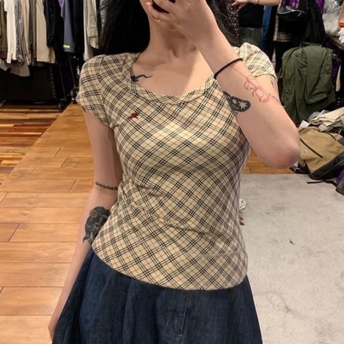 버버리 노바체크 티셔츠 S 상품이미지1