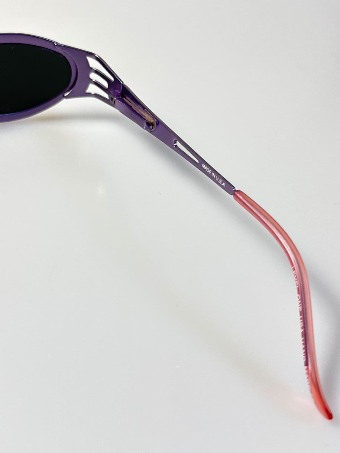 90s LEVEL ONE 퍼플 메탈 슬림 오벌 빈티지 선글라스 상품이미지6