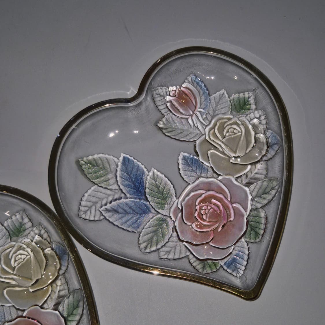 80s 소가 레트로 컬러 로즈 하트 접시 1p 상품이미지5