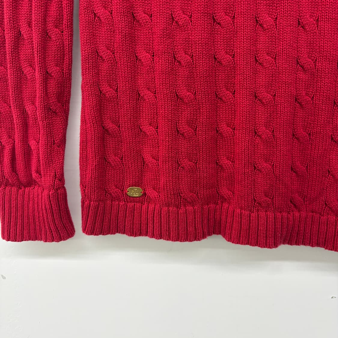 폴로 로렌 랄프로렌 케이블 니트 레드 여s 상품이미지3