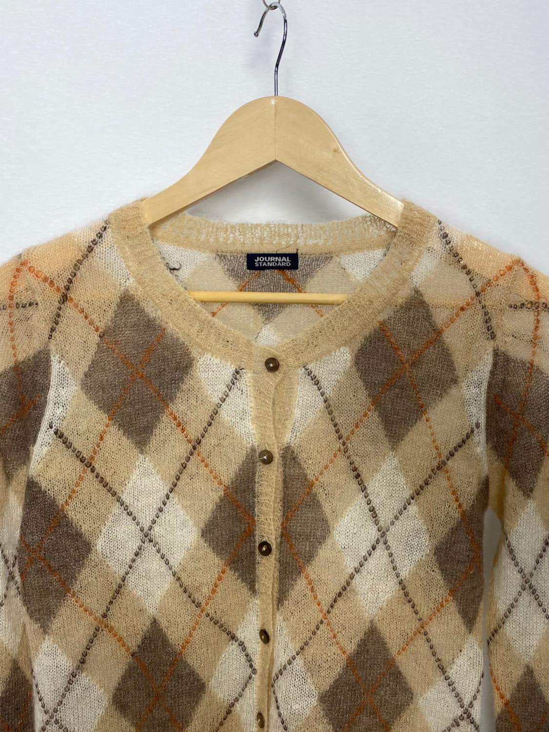 agyle mohair cardigan 로우 게이지 아가일 모헤어 가디건 상품이미지5
