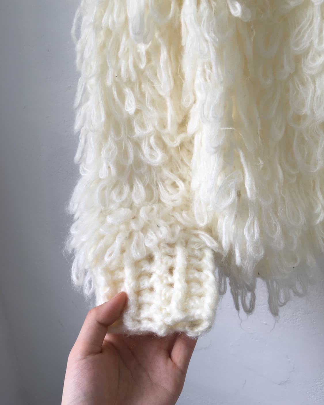 Fluffy open knit cardigan 상품이미지3